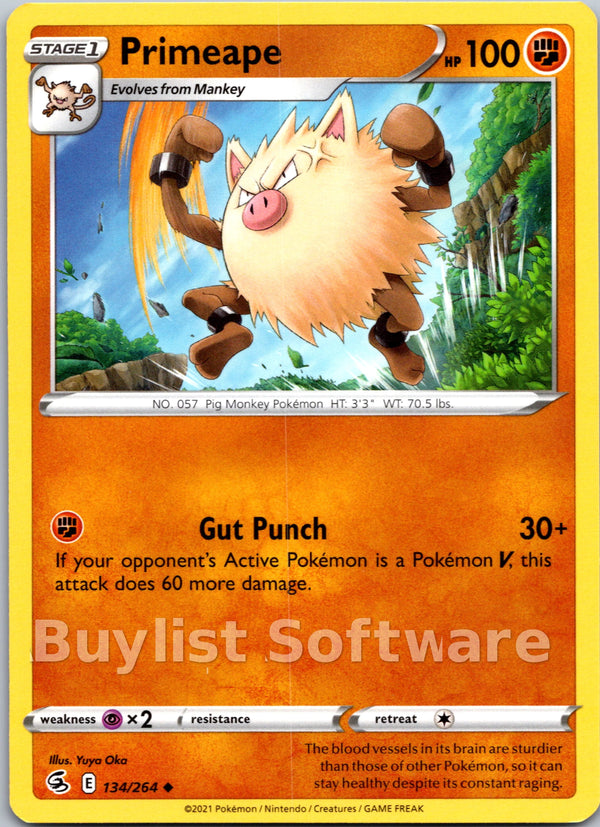 Primeape [134/264] [Fusion Strike] Reverse Holofoil