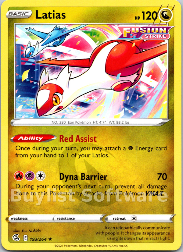 Latias [193/264] [Fusion Strike] Reverse Holofoil