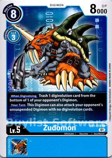 Zudomon [EX1-018] [Classic Collection]