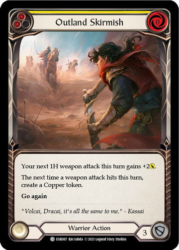 Outland Skirmish (Yellow) [EVR067] [Everfest] 1st Edition Rainbow Foil
