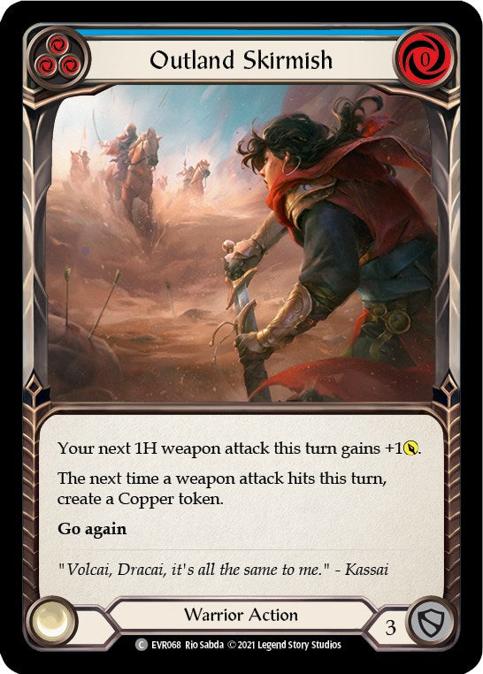 Outland Skirmish (Blue) [EVR068] [Everfest] 1st Edition Rainbow Foil