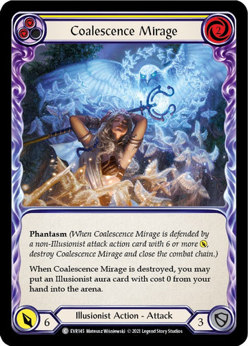 Coalescence Mirage (Yellow) [EVR145] [Everfest] 1st Edition Rainbow Foil