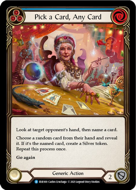 Pick a Card, Any Card (Blue) [EVR169] [Everfest] 1st Edition Rainbow Foil