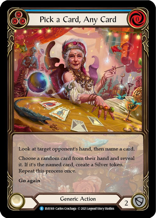 Pick a Card, Any Card (Blue) [EVR169] [Everfest] 1st Edition Rainbow Foil