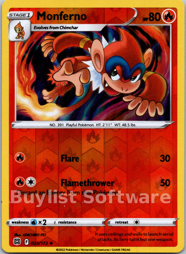 Monferno [025/172] [Brilliant Stars] Reverse Holofoil