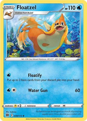 Floatzel [039/172] [Brilliant Stars] Reverse Holofoil