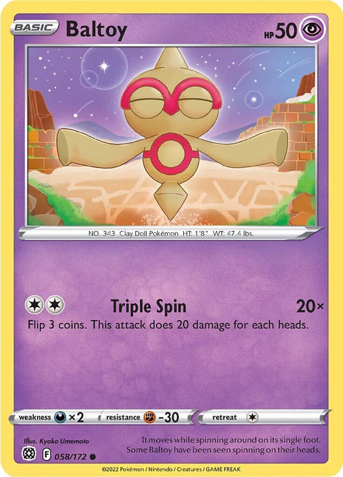 Baltoy [058/172] [Brilliant Stars] Reverse Holofoil