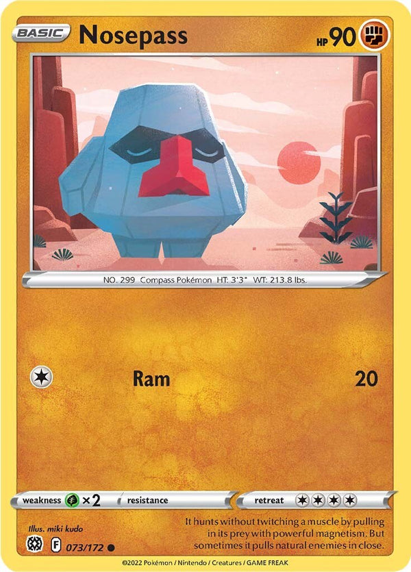 Nosepass [073/172] [Brilliant Stars] Reverse Holofoil