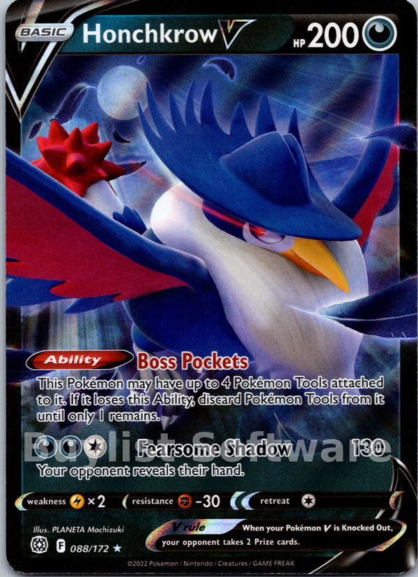 Honchkrow V [088/172] [Brilliant Stars] Holofoil