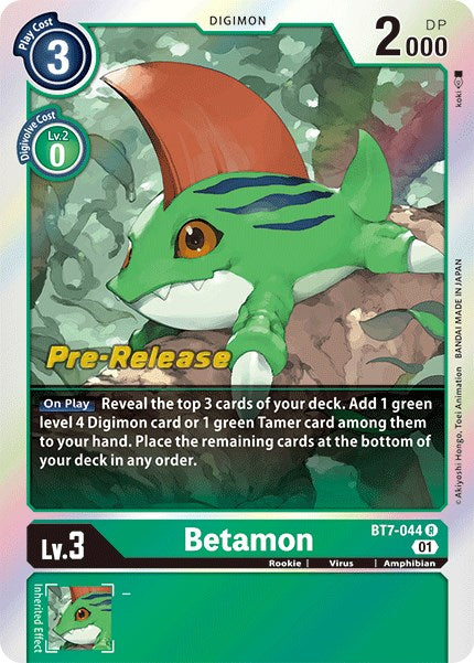 Betamon [BT7-044 R] [Next Adventure Pre-Release Cards] Foil