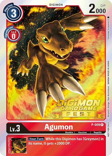Agumon - P-009 (Digimon Card Game Fest 2022) [P-009 P] [Digimon Promotion Cards] Foil