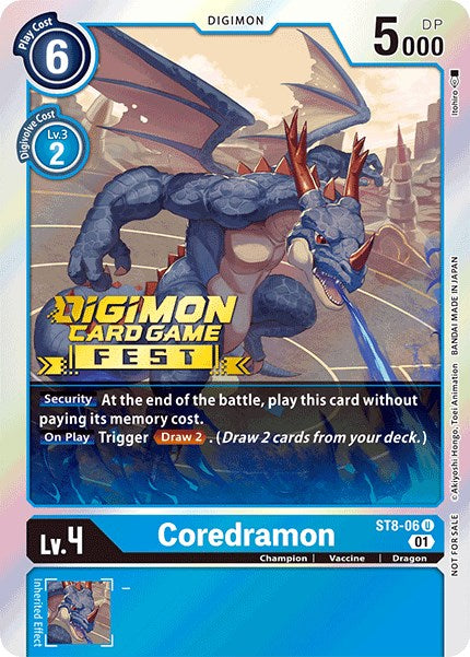 Coredramon (Digimon Card Game Fest 2022) [ST8-06] [Starter Deck 08: Ulforce Veedramon] Foil