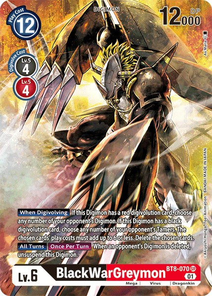 BlackWarGreymon (Alternate Art) [BT8-070] [New Awakening] Foil