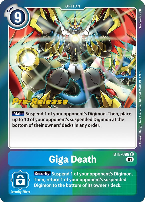 Giga Death [BT8-099] [New Awakening Pre-Release Cards] Foil