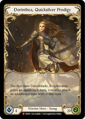 Dorinthea, Quicksilver Prodigy [DVR001] [Classic Battles: Rhinar vs Dorinthea] Cold Foil