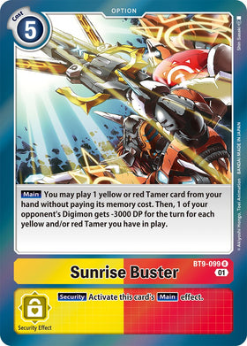 Sunrise Buster [BT9-099] [X Record] Foil