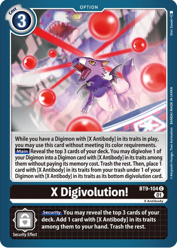 X Digivolution! [BT9-104 C] [X Record]