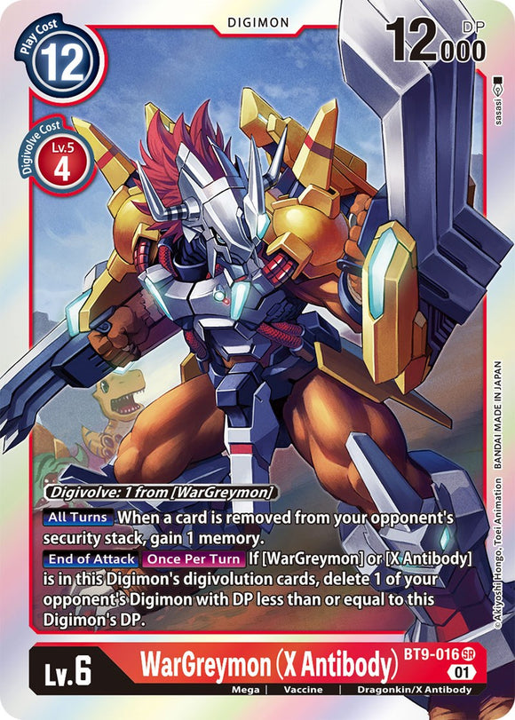 WarGreymon (X Antibody) [BT9-016 SR] [X Record] Foil