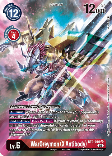 WarGreymon (X Antibody) (Alternate Art) [BT9-016] [X Record] Foil