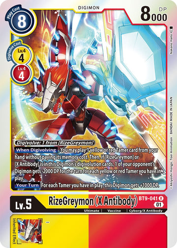 RizeGreymon (X Antibody) [BT9-041] [X Record] Foil