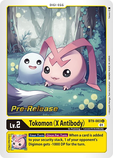 Tokomon (X Antibody) [BT9-003] [X Record Pre-Release Cards] Foil