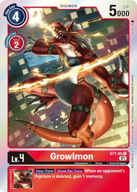 Growlmon (Gen Con 2022) [ST7-05 R] [ Gallantmon] Foil