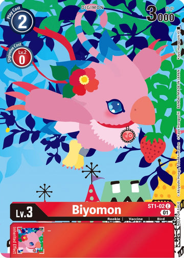 Biyomon (Tamer's Card Set 2 Floral Fun) [ST1-02 C] [ Gaia Red] Foil