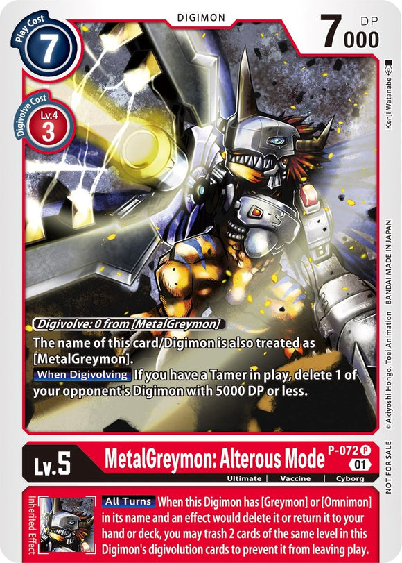 MetalGreymon: Alterous Mode [P-072] [Digimon Promotion Cards]