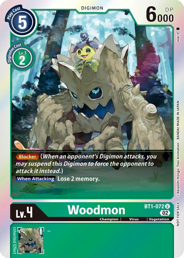 Woodmon (Official Tournament Pack Vol. 6) [BT1-072 U] [Release Special Booster 1.0] Foil