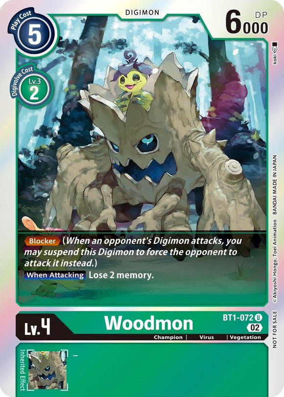 Woodmon (Official Tournament Pack Vol. 6) [BT1-072 U] [Release Special Booster 1.0] Foil