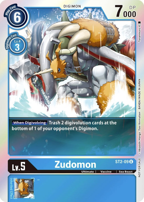 Zudomon (Official Tournament Pack Vol. 6) [ST2-09] [Starter Deck 02: Cocytus Blue] Foil