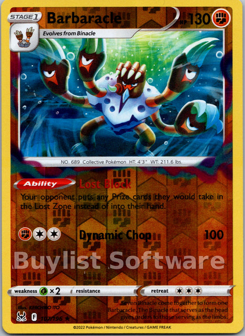 Barbaracle [107/196] [Lost Origin] Reverse Holofoil