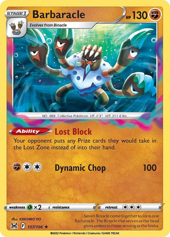 Barbaracle [107/196] [Lost Origin] Reverse Holofoil
