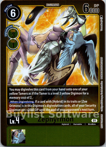 Zephyrmon (Event Pack 3) [BT7-036 U] [Next Adventure] Foil