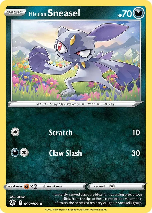Hisuian Sneasel (Cosmos Holo) [092/189] [Astral Radiance] Holofoil