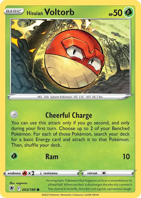 Hisuian Voltorb (Cosmos Holo) [002/189] [Astral Radiance] Holofoil