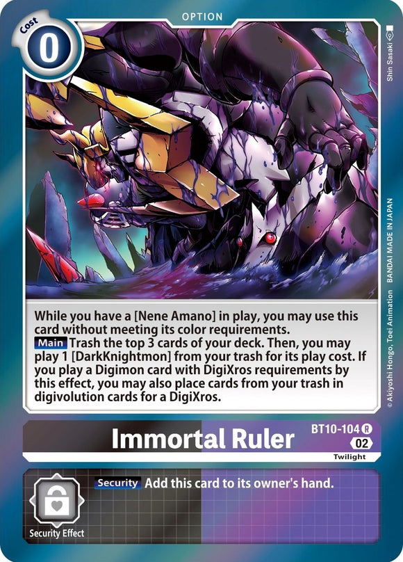 Immortal Ruler [BT10-104] [Xros Encounter] Foil
