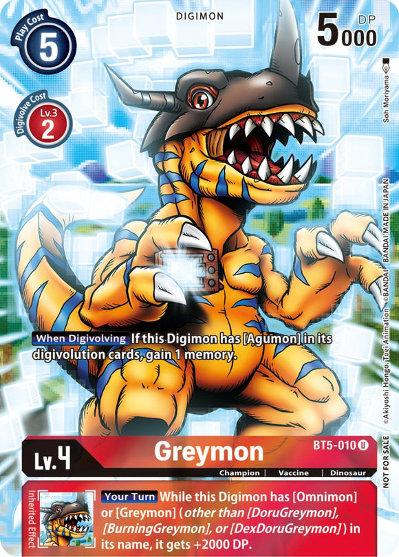 Greymon (25th Special Memorial Pack) [BT5-010] [Battle of Omni] Foil