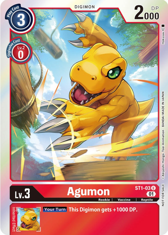 Agumon - ST1-03 (ST-11 Special Entry Pack) [ST1-03 U] [ Gaia Red] Foil