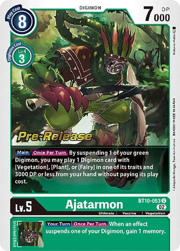 Ajatarmon [BT10-053 U] [Xros Encounter Pre-Release Cards] Foil