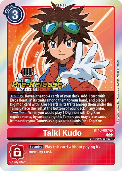 Taiki Kudo [BT10-087] [Xros Encounter Pre-Release Cards] Foil