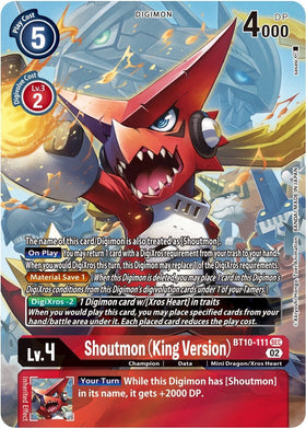 Shoutmon (King Version) (Alternate Art) [BT10-111] [Xros Encounter] Foil