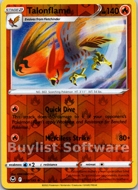 Talonflame [029/195] [Silver Tempest] Reverse Holofoil