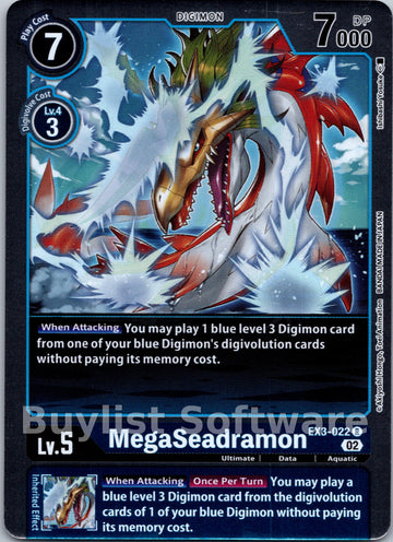 MegaSeadramon [EX3-022] [Draconic Roar] Foil