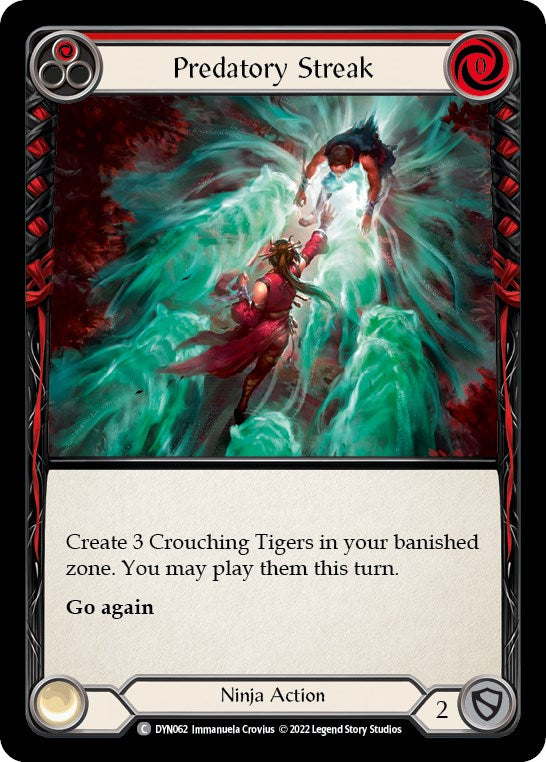 Predatory Streak (Red) [DYN062] [Dynasty] Rainbow Foil