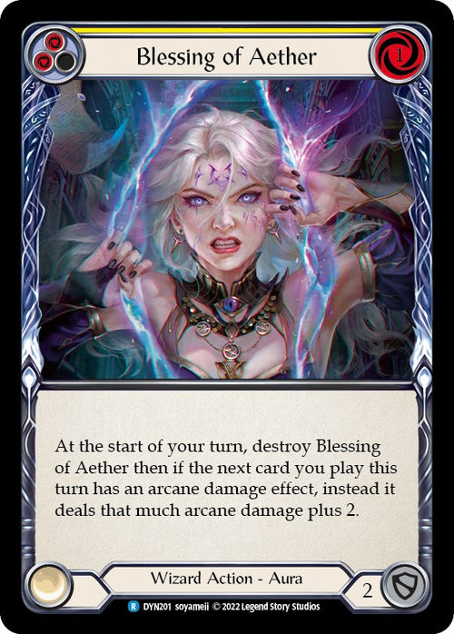 Blessing of Aether (Yellow) [DYN201] [Dynasty] Rainbow Foil