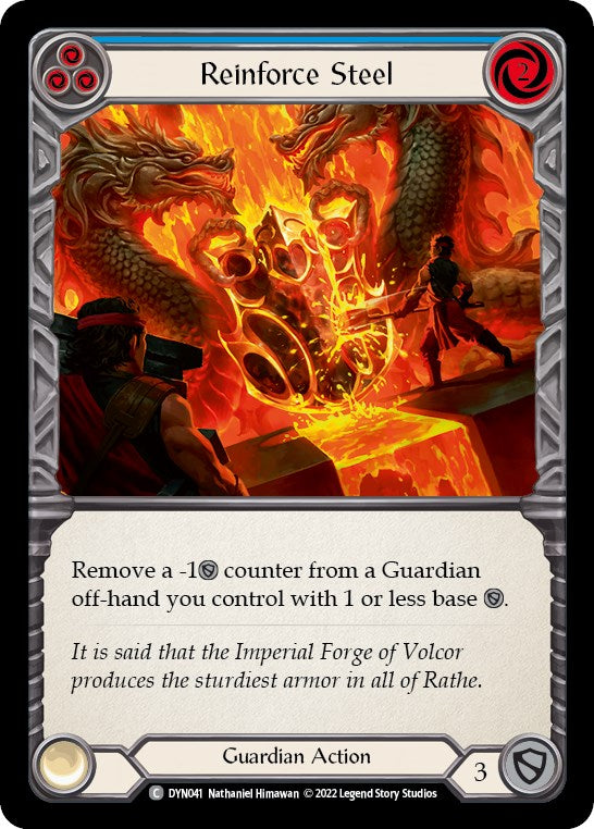 Reinforce Steel (Blue) [DYN041] [Dynasty] Rainbow Foil