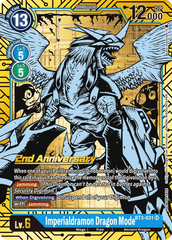 Imperialdramon Dragon Mode (2nd Anniversary Card Set) [BT3-031] [Release Special Booster 1.0] Foil