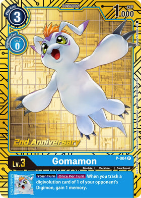 Gomamon (2nd Anniversary Card Set) [P-004] [Digimon Promotion Cards] Foil