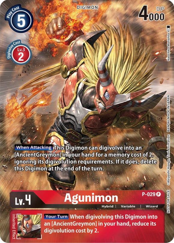 Agunimon - P-029 (2nd Anniversary Frontier Card) [P-029 P] [Digimon Promotion Cards] Foil